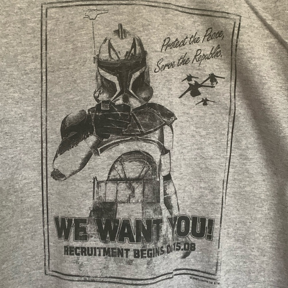 STAR WARS The Clone Wars original swag movie t-shirt 2008